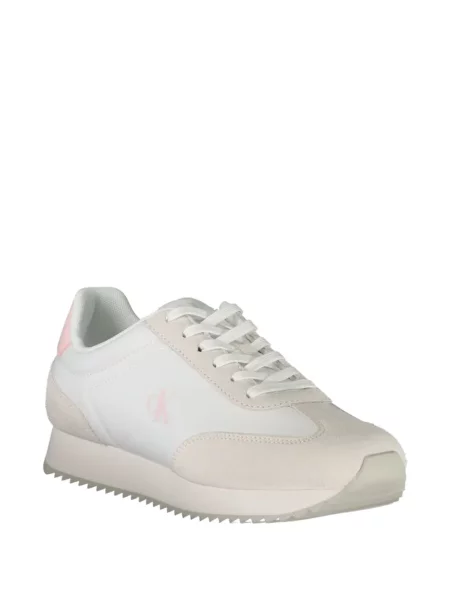 Sneakerși Calvin Klein cu autograf alb