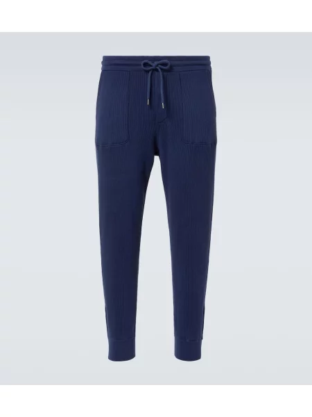 Tepláky Brunello Cucinelli jersey modré