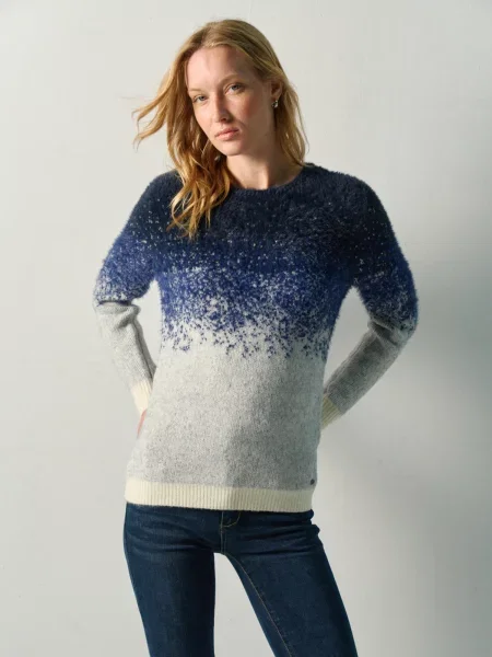 KOROSHI Pulover albastru / bleumarin / deschis gri