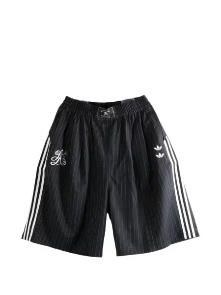 Pántos rövidnadrág Adidas nyomtatás fekete