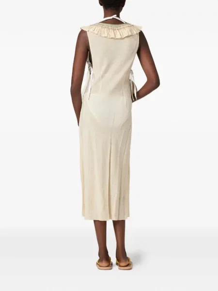 Rochie Miu Miu cu broderie din crep