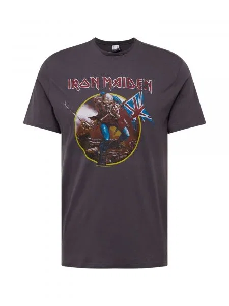 AMPLIFIED Tricou Iron Maiden Trooper galben / gri închis / rubiniu alb