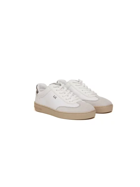 Sneakersy Michael Kors sznurowane skórzane białe
