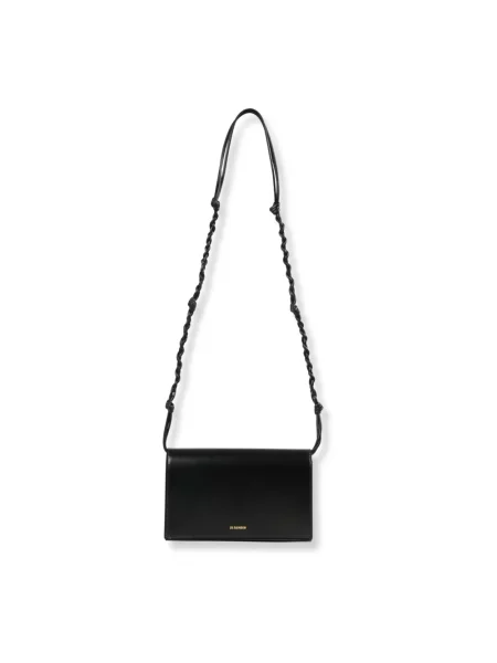 Portfel Jil Sander z paskiem czarny