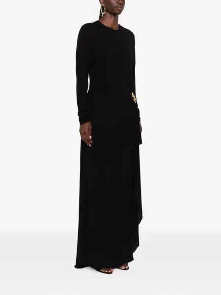 Rochie maxi Moschino cu funde negru