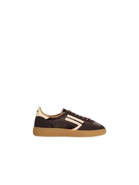 Sneakersy Puraai skórzane brązowe