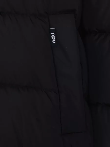 Palton Add cu glugă negru
