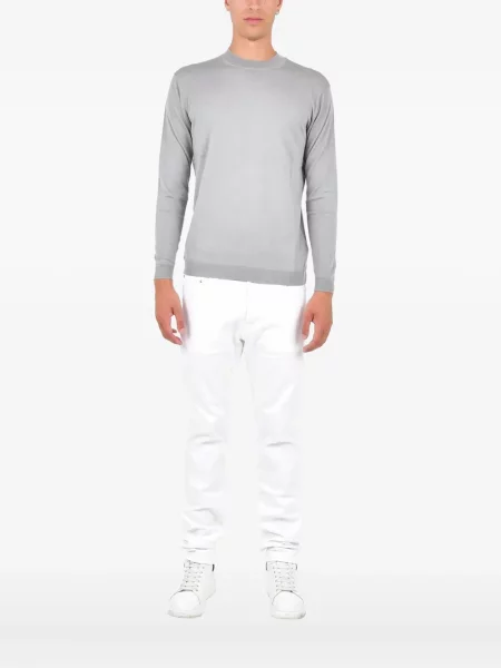 Пуловер Low Brand с кръгло деколте сиво