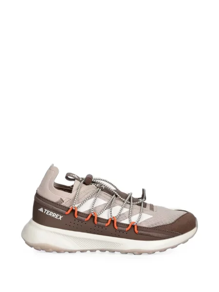 Trčanje remenčić hlače Adidas s cvjetnim printom smeđa