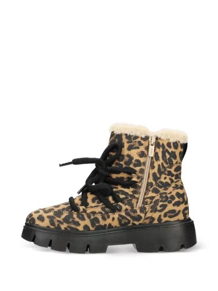 Cizme scurte Mexx cu șireturi cu imagine cu model leopard maro