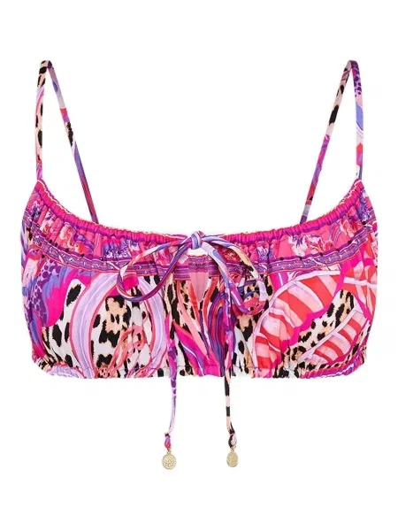 Bikini Camilla z nadrukiem w abstrakcyjne wzory różowy