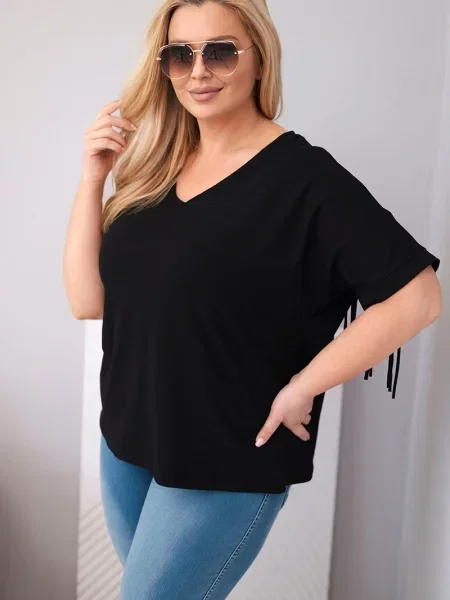 Bluză Kesi Włoski cu decolteu în V negru