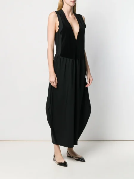 Dlouhé oblekové maxi šaty Comme Des Garçons Pre-owned černé