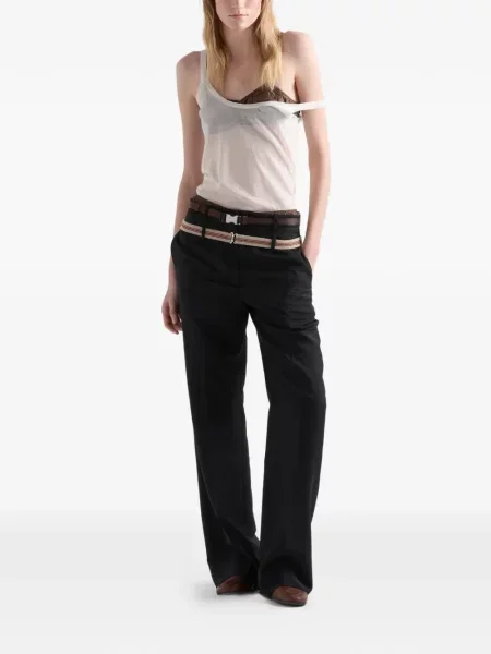 Παντελόνι Prada mohair μαύρο