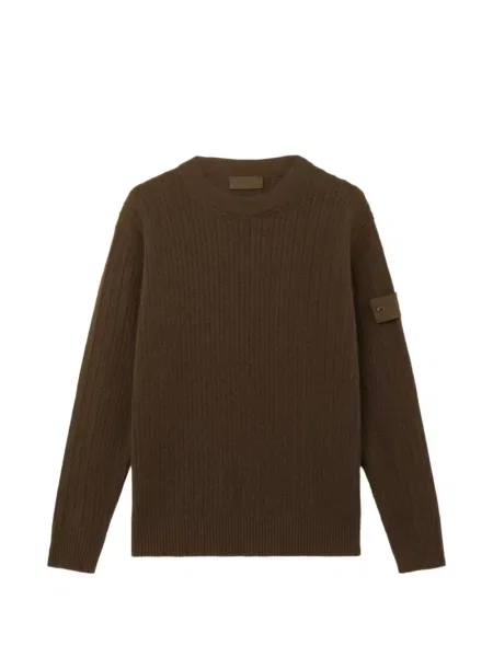 Pulover Stone Island de lână cu strasuri verde