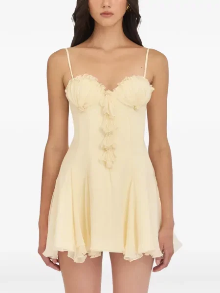 Rochie Stolen Stores cu volane galben