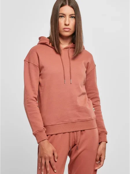 Pulover Urban Classics s kapuco roza