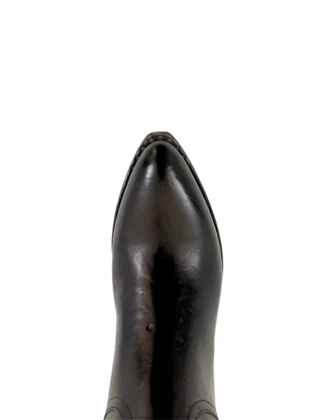 Botine Sartore cu broderie din piele negru