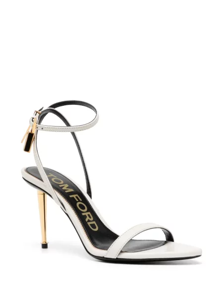 Sandale Tom Ford din piele alb