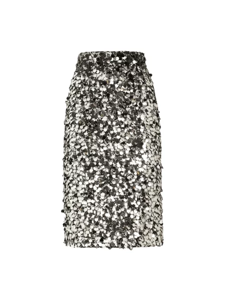Spódnica midi Dolce And Gabbana z cekinami szara