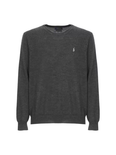 Sweter w kroju regular fit z czystej wełny Polo Ralph Lauren szary