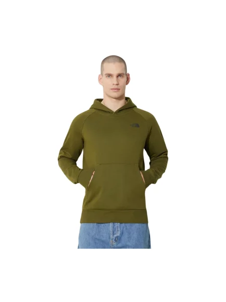 The North Face bluza M Raglan Redbox Hoodie z kapturem z nadrukiem zielony