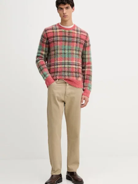Polo Ralph Lauren sweter z dodatkiem wełny ciepły czerwony