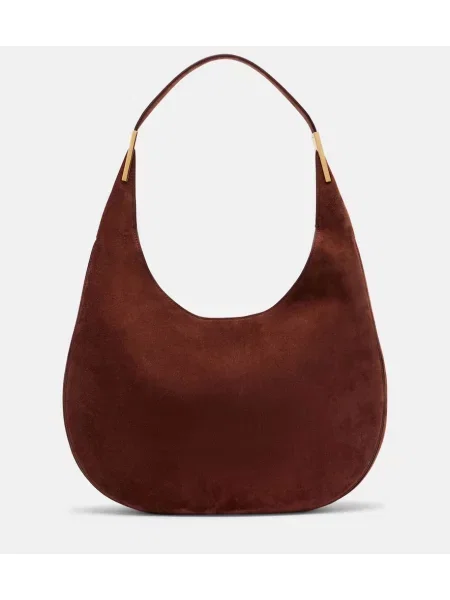 Geantă Savette din piele de căprioară maro