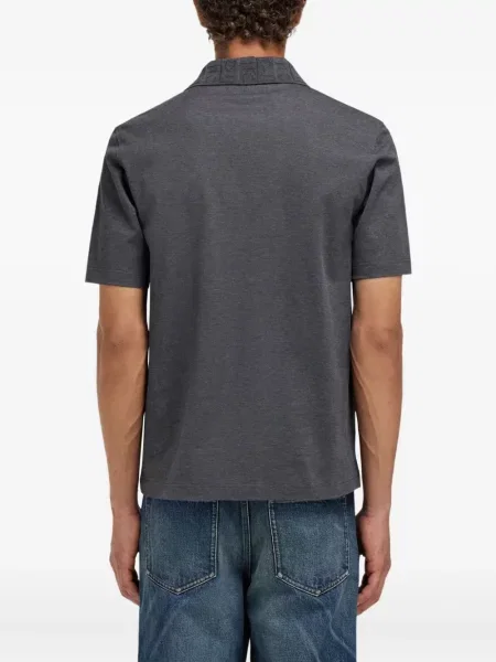 Polo Ferragamo din jacard gri