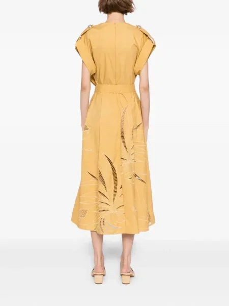 Rochie midi Elie Saab cu broderie până la genunchi de costum