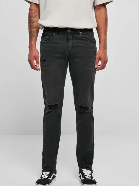 Blugi Urban Classics zdrențuiți negru