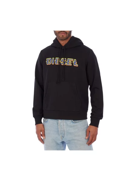 Bluza z kapturem Diesel z kapturem czarna