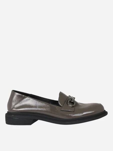 Лофери Blizzarini лакова натуральна шкіра сірий