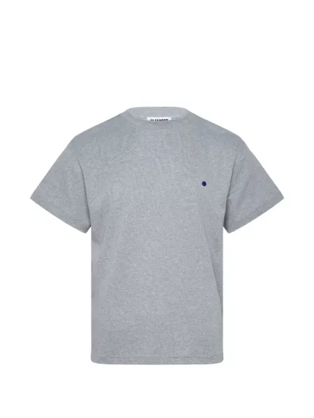 Tricou Jil Sander cu broderie gri