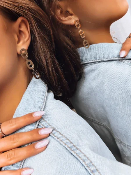 Обеци Dstreet бяло