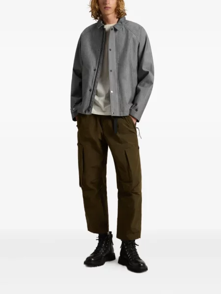 Geacă Woolrich cu model herringbone gri