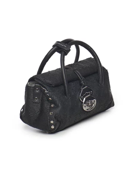 Torebka skórzana Zanellato skórzana czarna