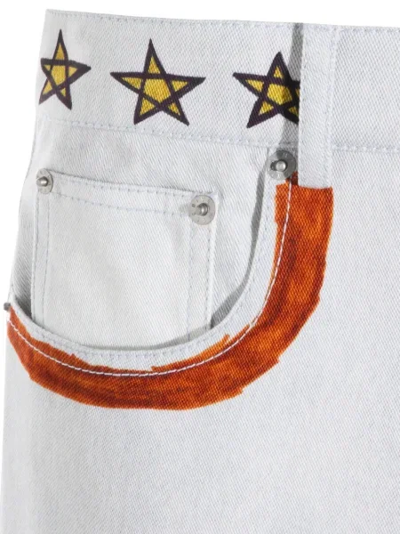 Džíny Moschino s potiskem modré