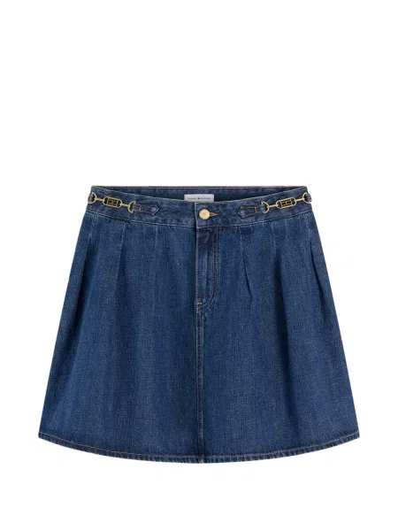 Fusta mini Tommy Hilfiger cu autograf albastru