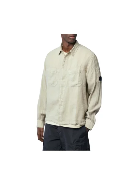 Koszula z krótkim rękawem C.p. Company casual beżowa