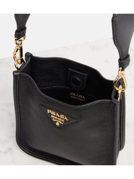 Geanta de piele Prada din piele negru