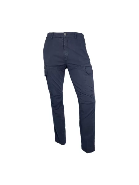 Spodnie cargo Aeronautica Militare z twillu niebieskie