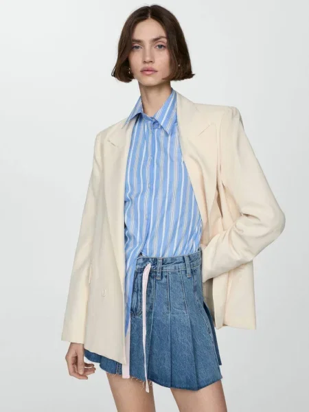 MANGO Fustă georgia cobalt albastru