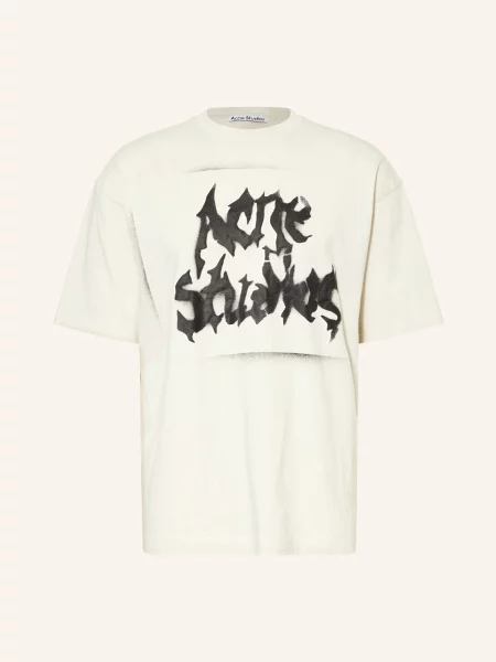 Acne Studios Oversized Tričko režná černá bílá