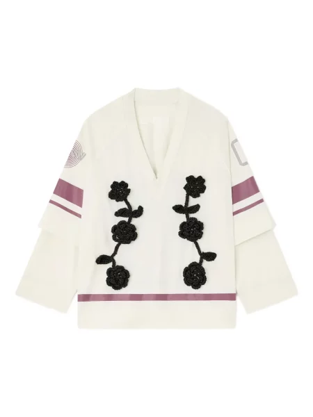 Top Ganni z dżerseju