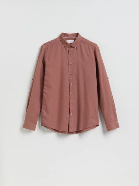 Reserved Cămașă regular fit din structurat violet-orhidee violet