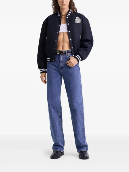 Яке тип бомбър Sporty & Rich бродирано синьо