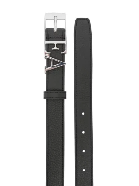 Iš natūralios odos diržas Emporio Armani juoda