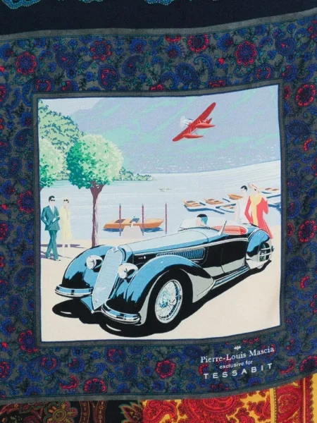 Fular Pierre-louis Mascia cu model paisley maro