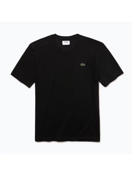 T-shirt o kroju regular fit z mieszanki bawełny Lacoste czarna